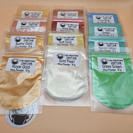 Mica Powder Collection - Prairie Gold and Green