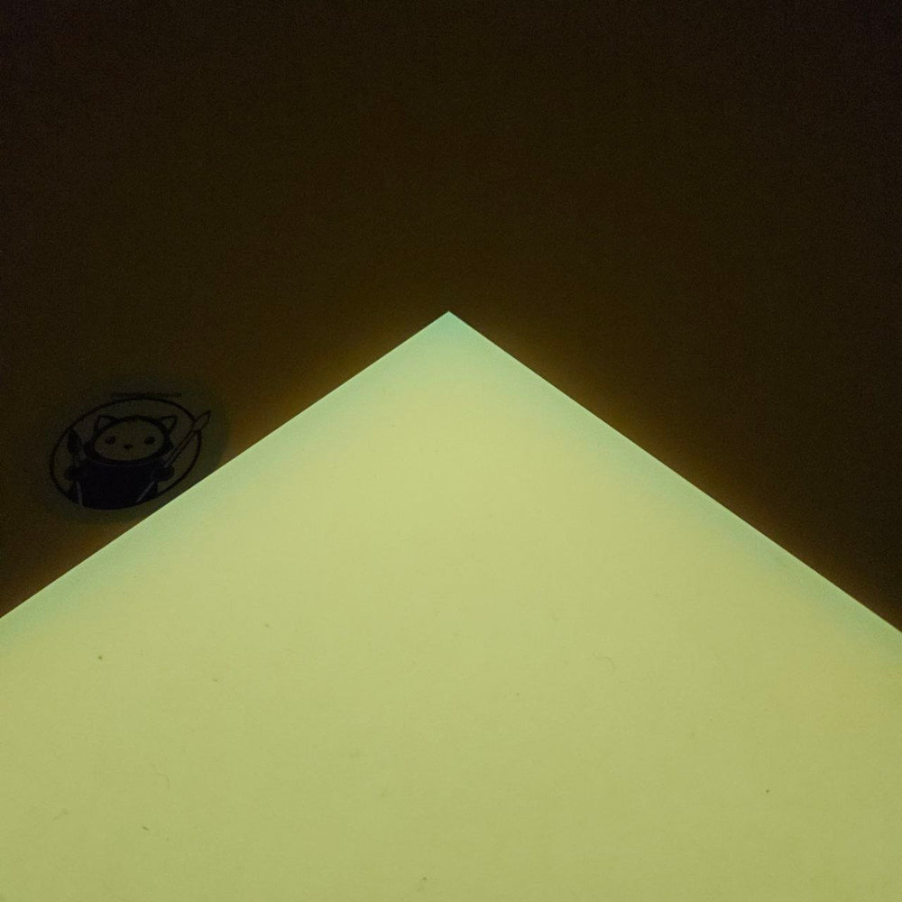 Glow in the Dark - Acrylic - Orange - in the dark