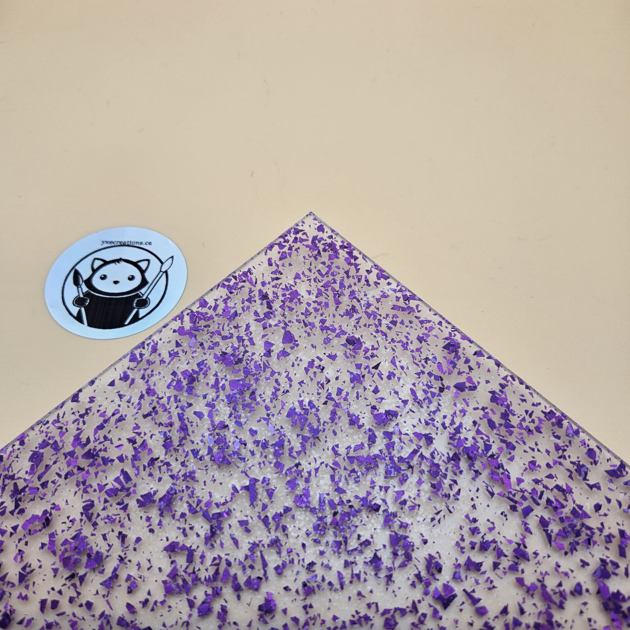 Glitter Acrylic - Purple Foil