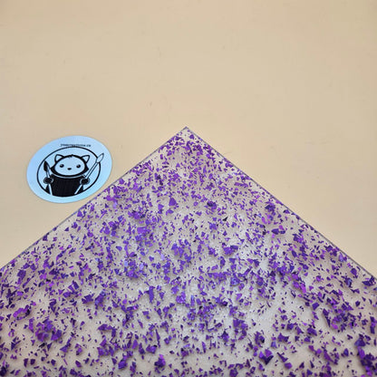 Glitter Acrylic - Purple Foil