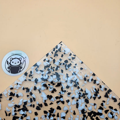 Designer Acrylic - White and Black Drops