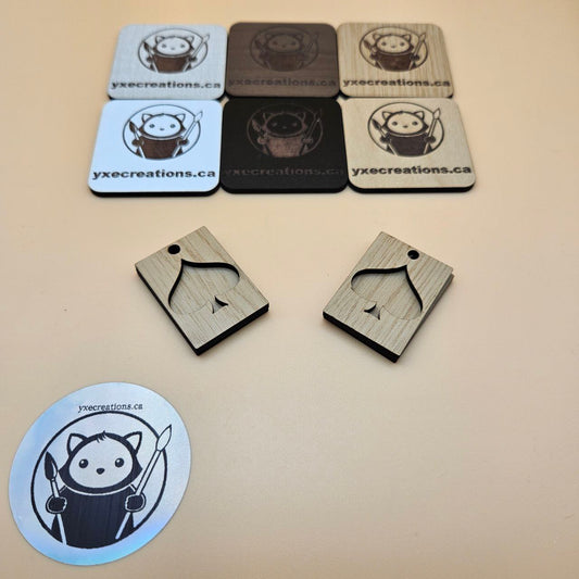 Rectangle Spades Resin Fill and Design Blanks