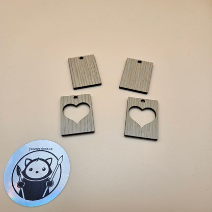 Rectangle Hearts Resin Fill and Design Blanks