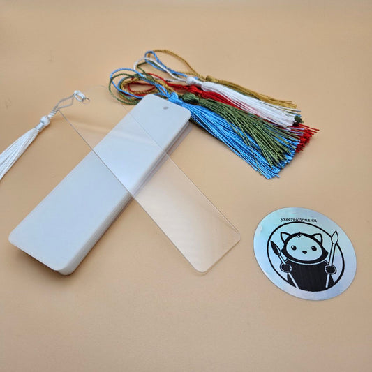 Bookmark Acrylic Blank with Tassels