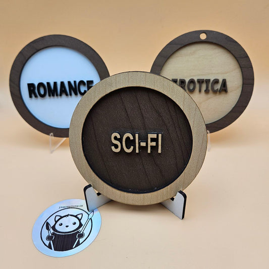 Custom Genre Bookshelf Tag - Sci-Fi