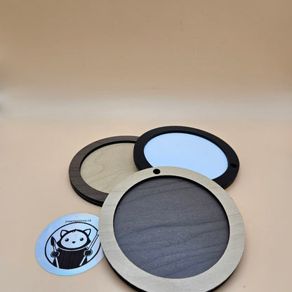 Sublimation Ready Design Plywood Blanks - Circle Frames