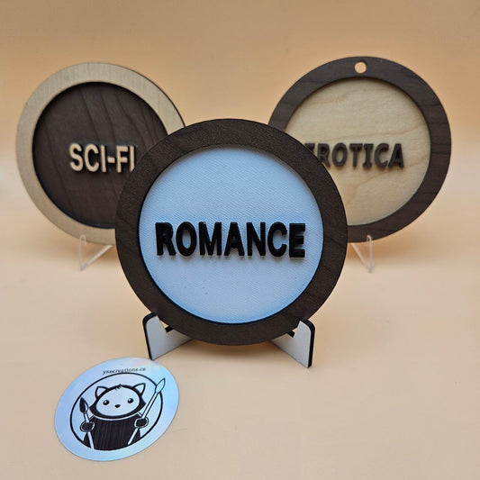 Custom Genre Bookshelf Tag - Romance
