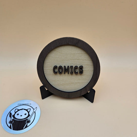 Custom Genre Bookshelf Tag - Comics