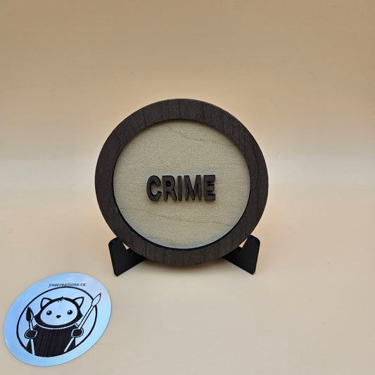 Custom Genre Bookshelf Tag - Crime