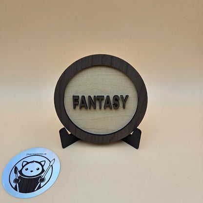 Custom Genre Bookshelf Tag - Fantasy