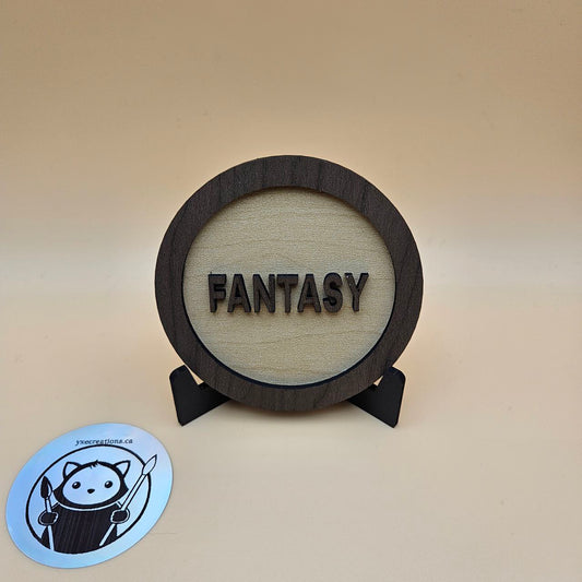 Custom Genre Bookshelf Tag - Fantasy