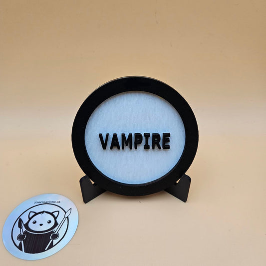 Custom Genre Bookshelf Tag - Vampire