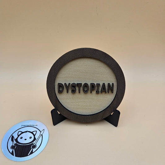 Custom Genre Bookshelf Tag - Dystopian