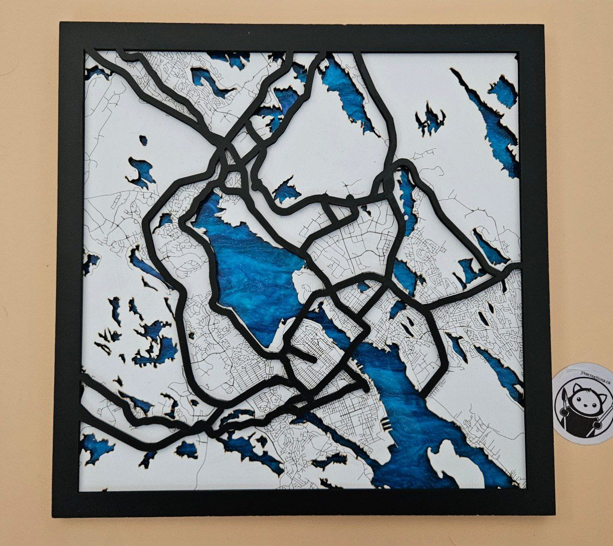Custom Layered Vector Map (Digital File) – YXE Creations Craft Hub