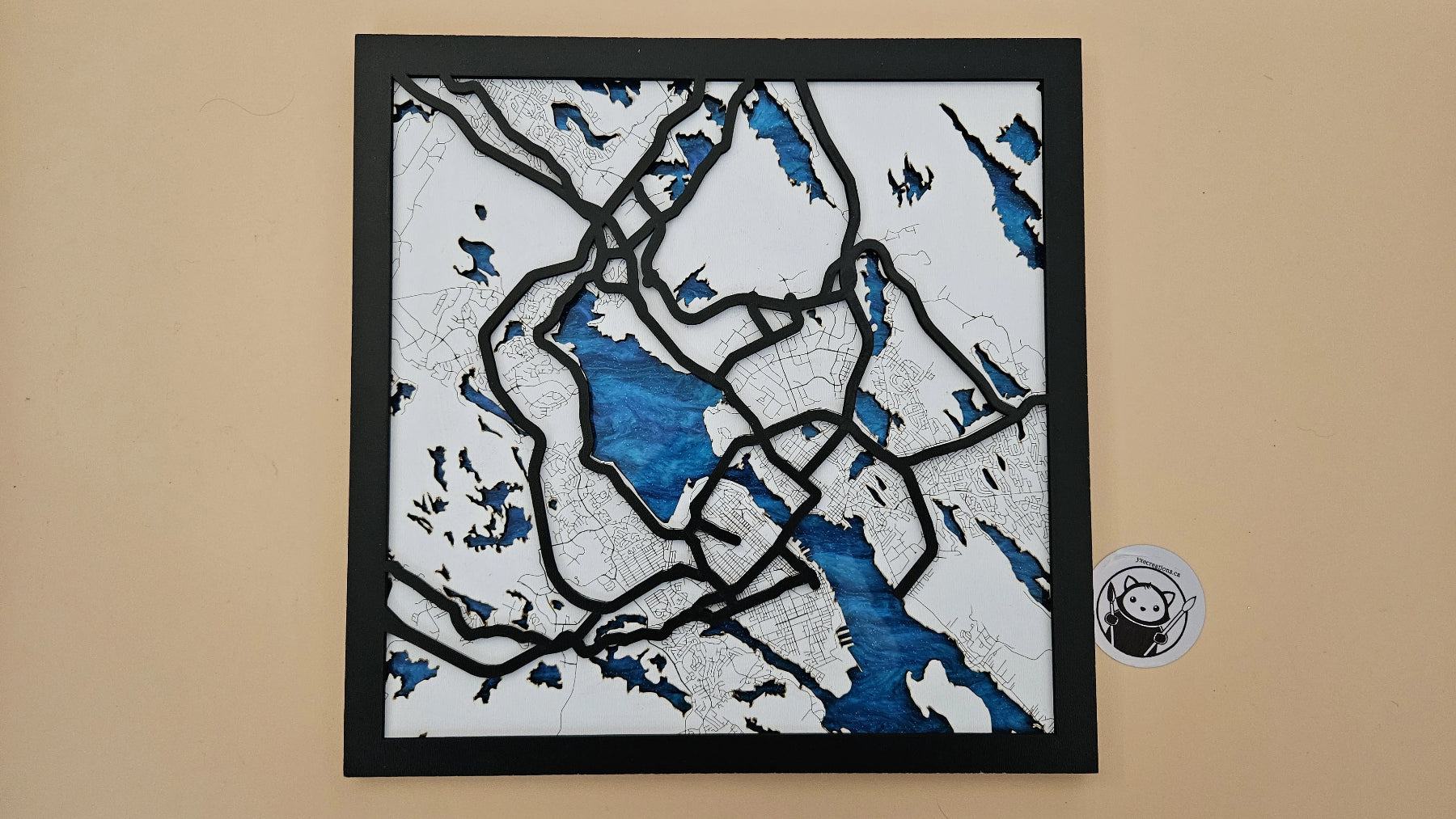 Layered Map Art