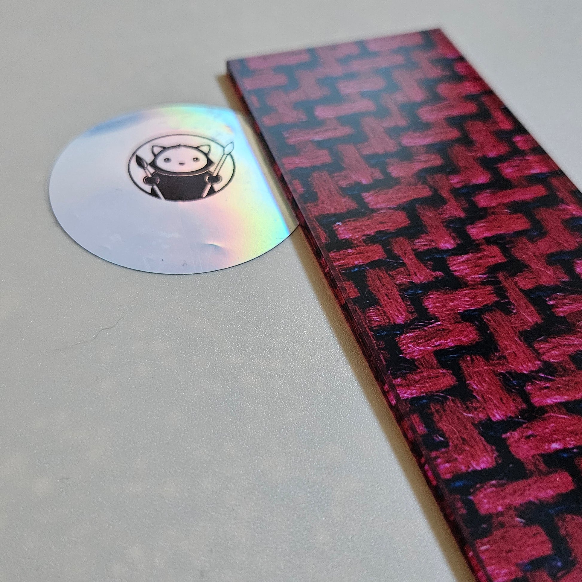 Next Level Sheet - Printed Acrylic and Plywood Sheets - Red Woven Carpet Close Up