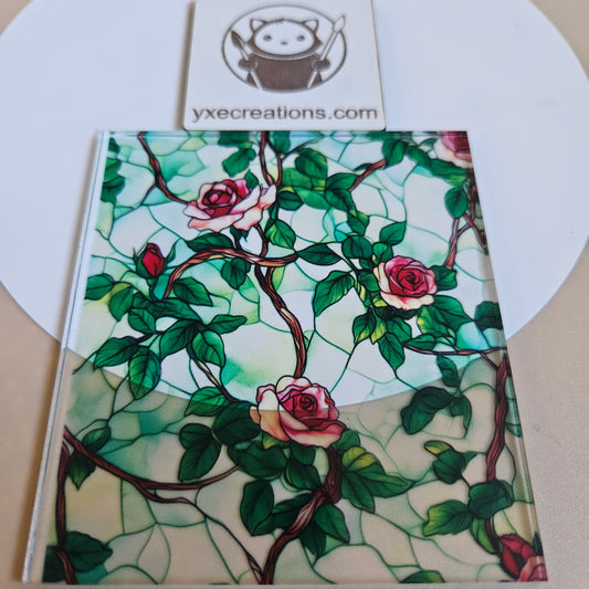 Stained Glass Imitation - Rose Vines - Next Level Sheet