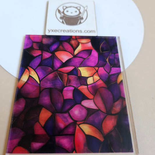 Stained Glass Imitation - Purple Petals - Next Level Sheet