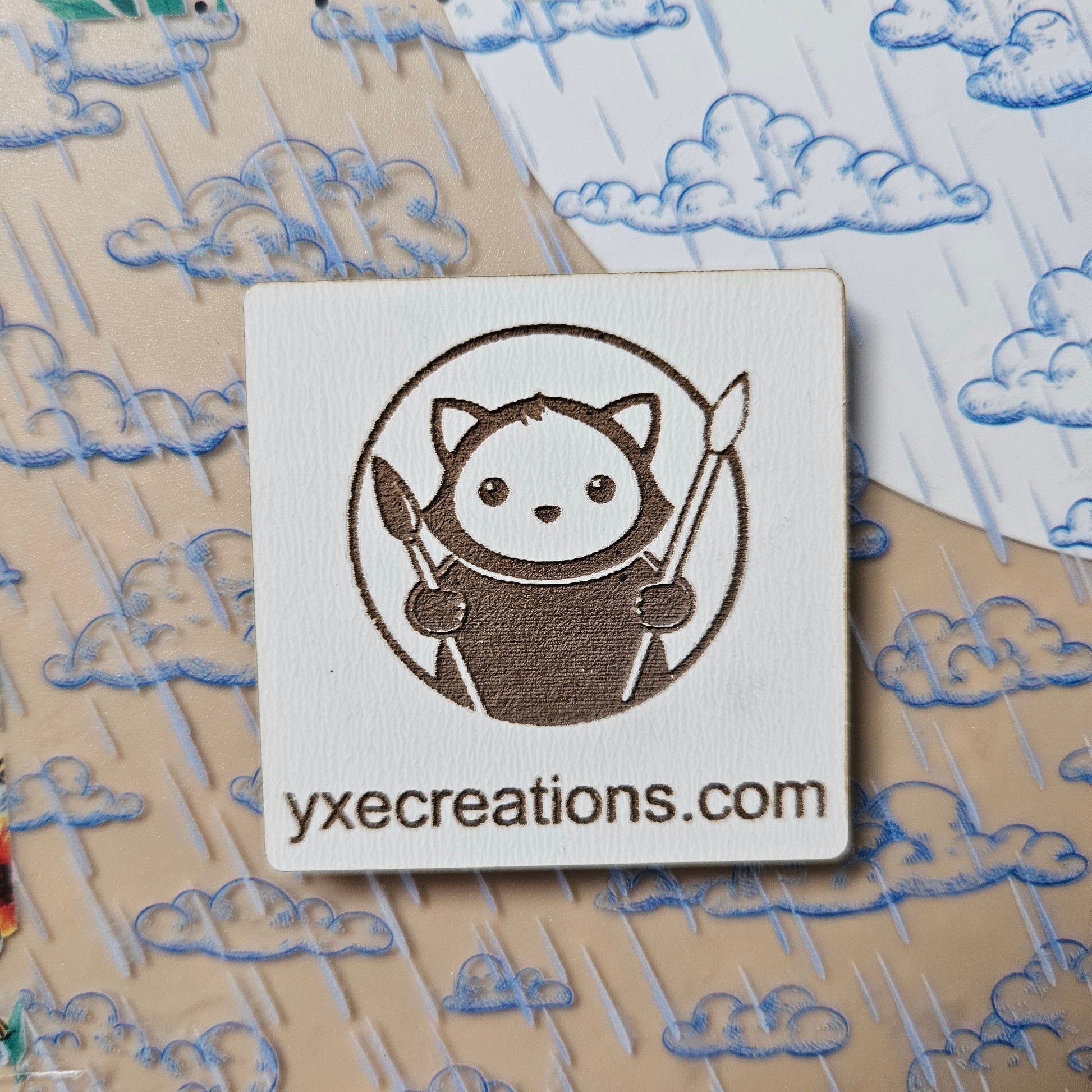 Next Level Sheet - Printed Acrylic and Plywood - Rainy Day Close Up