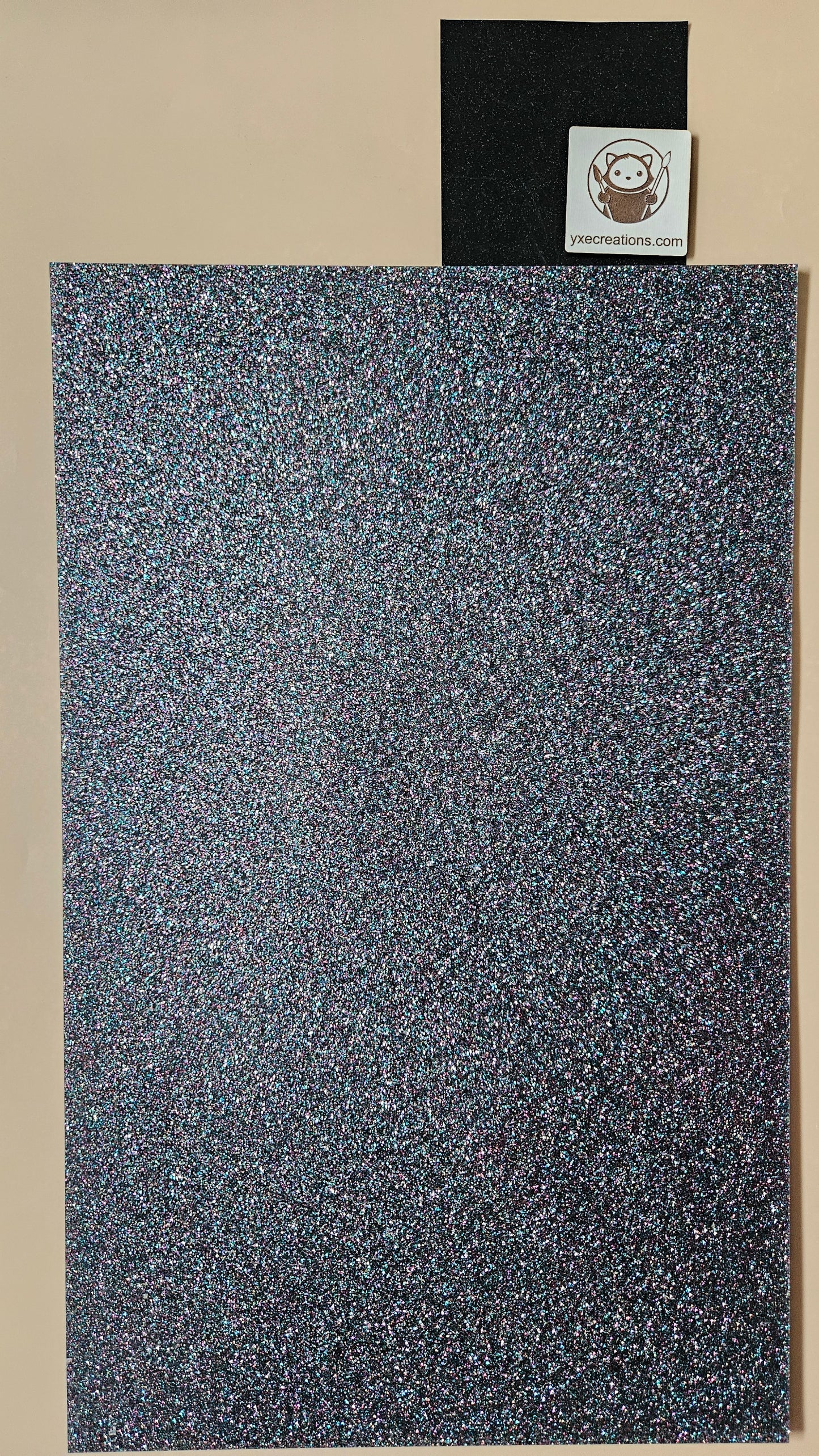 Glitter Acrylic Sheet - Iridescent Black