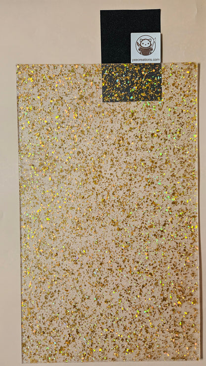 Glitter Acrylic - Gold Foil