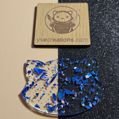 Glitter Acrylic - Blue Foil