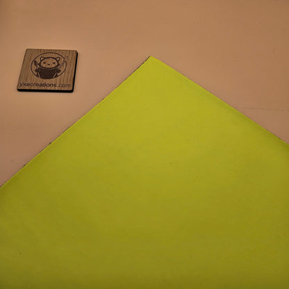 High Visibility Yellow - Engraves Black - Leatherette Sheet – PU Material