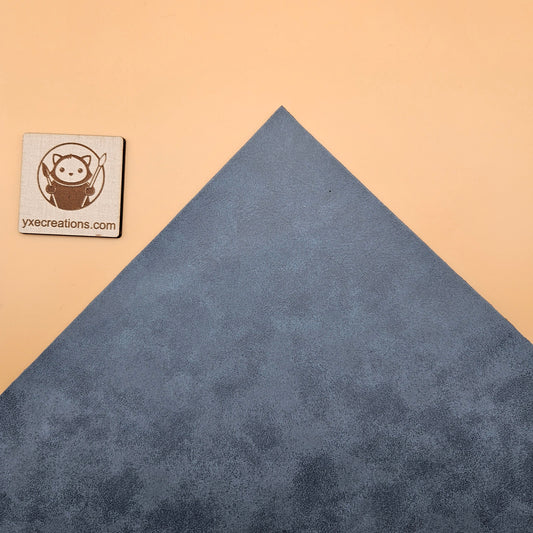 Light Blue / Engraves Black - Matte Vintage - Leatherette Sheet - PU Material