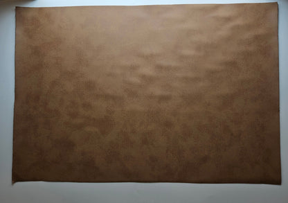 Khaki / Engraves Black - Matte Vintage - Leatherette Sheet - PU Material