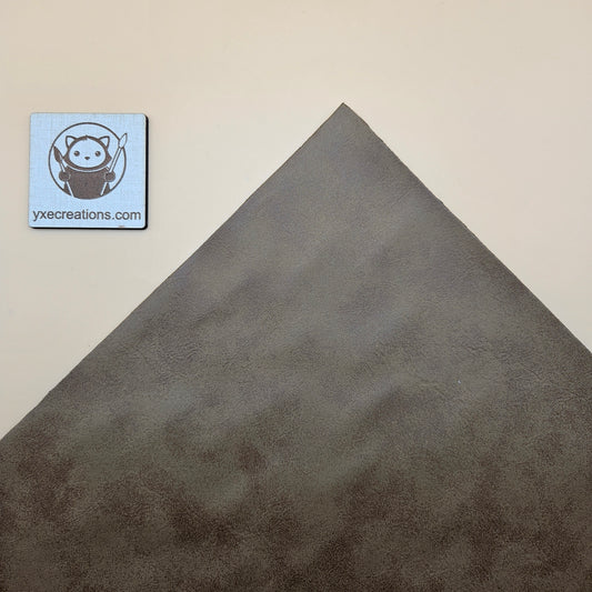 Khaki / Engraves Black - Matte Vintage - Leatherette Sheet - PU Material