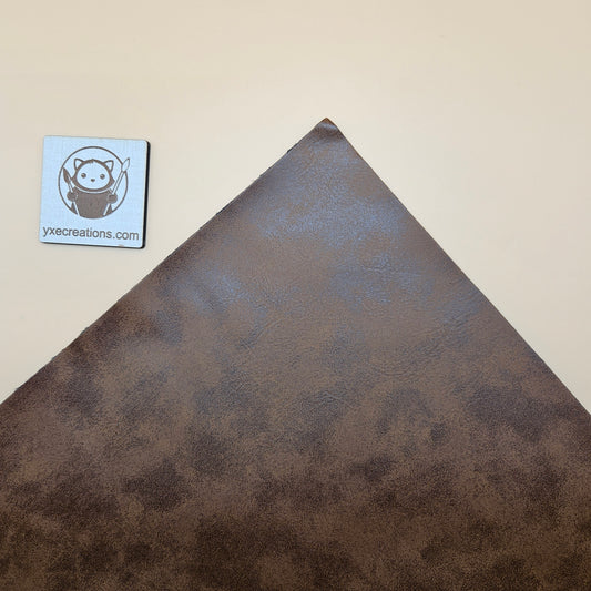 Caramel / Engraves Black - Matte Vintage - Leatherette Sheet - PU Material