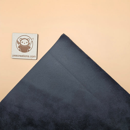 Dark Blue / Engraves Black - Matte Vintage - Leatherette Sheet - PU Material