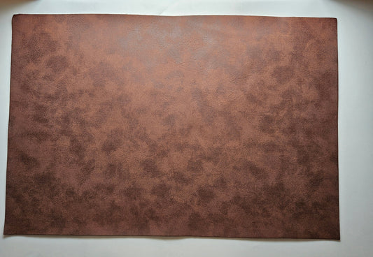 Dark Brown / Engraves Black - Matte Vintage - Leatherette Sheet - PU Material