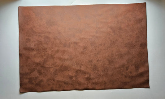 Reddish Brown / Engraves Black - Matte Vintage - Leatherette Sheet - PU Material