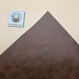 Reddish Brown / Engraves Black - Matte Vintage - Leatherette Sheet - PU Material