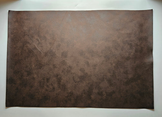 Dark Coffee / Engraves Black - Matte Vintage - Leatherette Sheet - PU Material