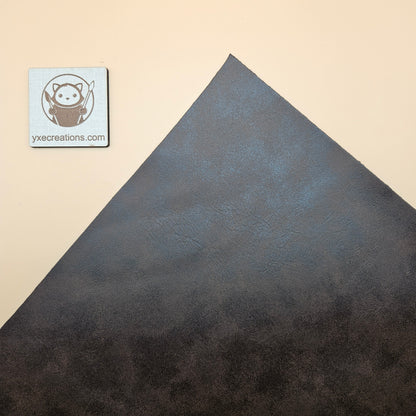 Dark Coffee / Engraves Black - Matte Vintage - Leatherette Sheet - PU Material