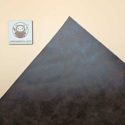 Dark Coffee / Engraves Black - Matte Vintage - Leatherette Sheet - PU Material