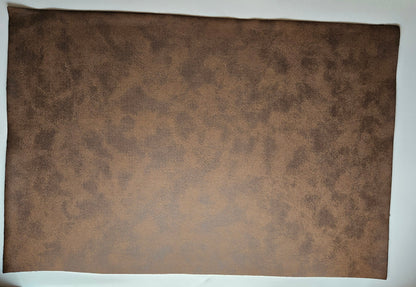 Light Coffee / Engraves Black - Matte Vintage - Leatherette Sheet - PU Material