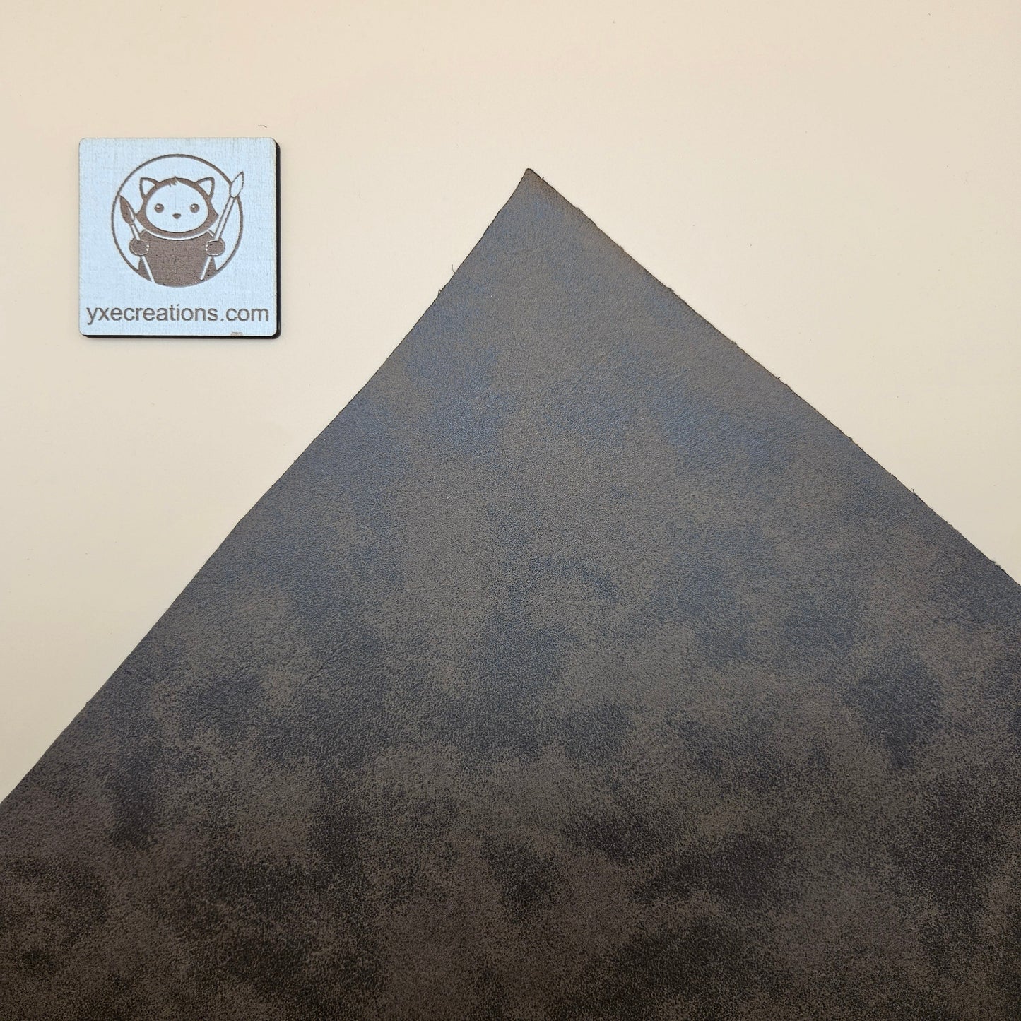 Light Coffee / Engraves Black - Matte Vintage - Leatherette Sheet - PU Material