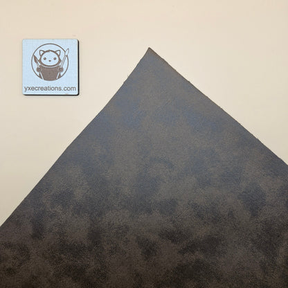 Light Coffee / Engraves Black - Matte Vintage - Leatherette Sheet - PU Material