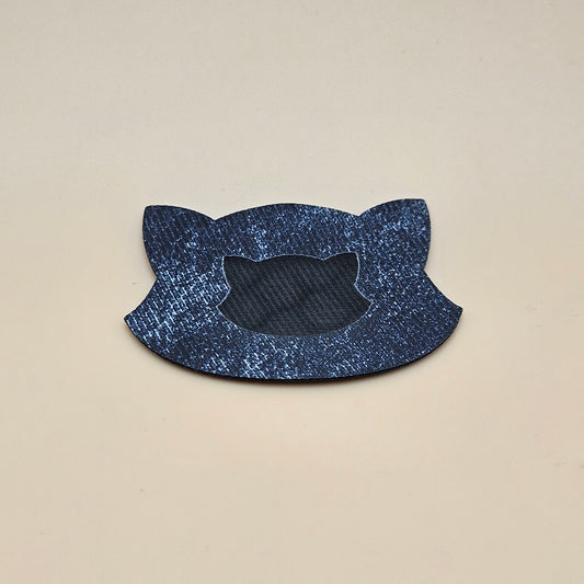 Dark Gray / Engraves Black - Denim Texture - Leatherette Sheet - PU Material