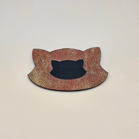 Orange / Engraves Black - Denim Texture - Leatherette Sheet - PU Material