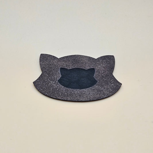 Dark Brown / Engraves Black - Denim Texture - Leatherette Sheet - PU Material