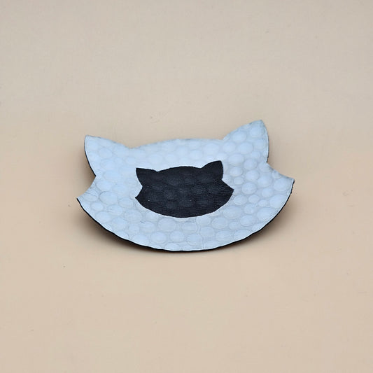 White / Engraves Black - Golf Texture - Leatherette Sheet - PU Material