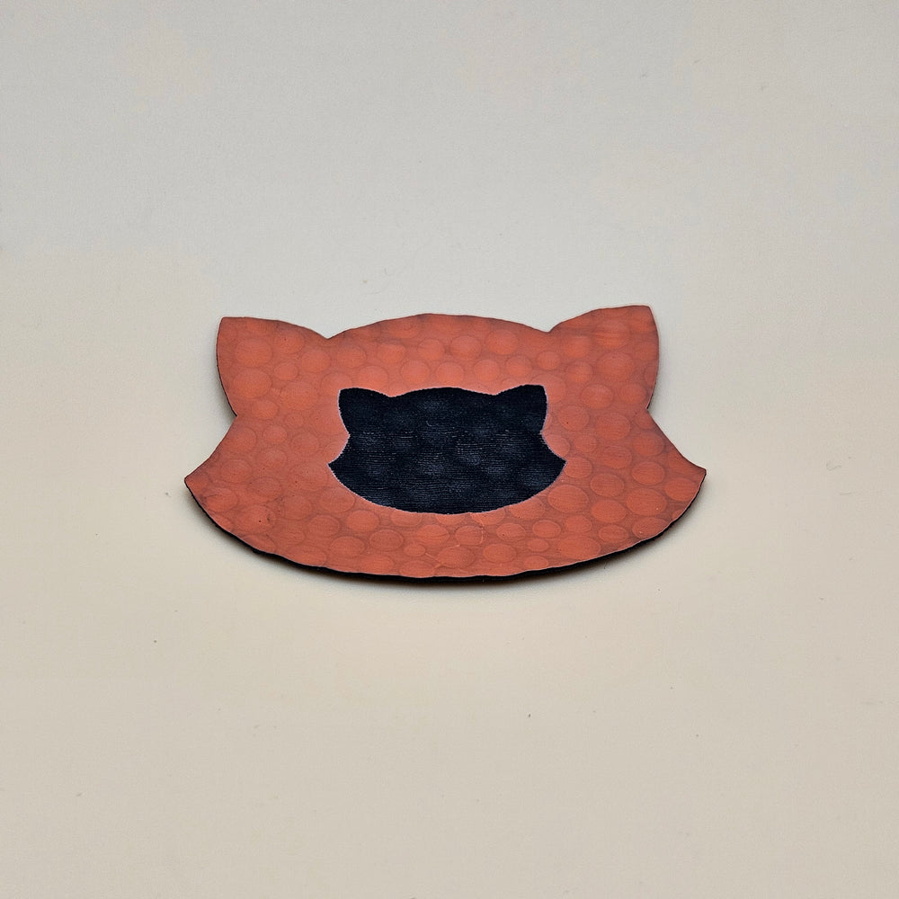 Orange / Engraves Black - Golf Texture - Leatherette Sheet - PU Material