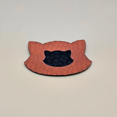Orange / Engraves Black - Golf Texture - Leatherette Sheet - PU Material
