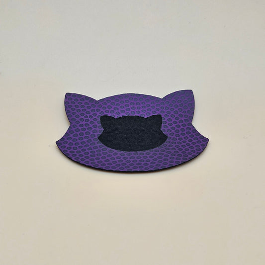 Purple / Engraves Black - Basketball Texture - Leatherette Sheet - PU Material