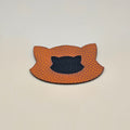 Orange / Engraves Black - Basketball Texture - Leatherette Sheet - PU Material