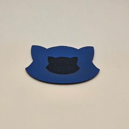 Blue / Engraves Black - Basketball Texture - Leatherette Sheet - PU Material